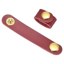 2 Pcs Leather Handbag Strap Shortener, Top Handle Keeper for Handbag, Wine Red