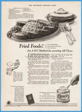 1922 Proctor Gamble Cincinnati OH Crisco Shortening Chicken Croquettes Recipe Ad