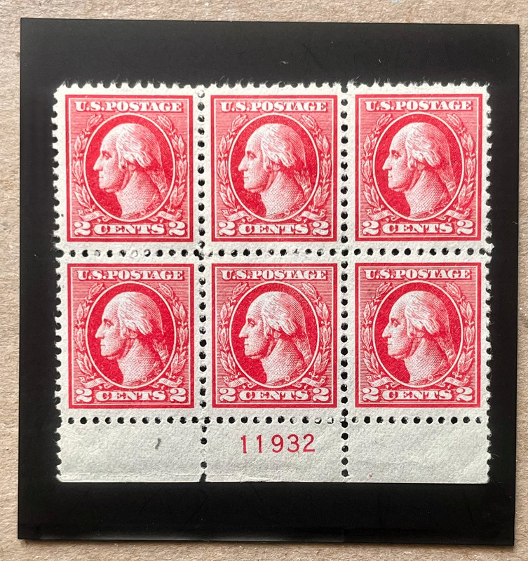 U.S. #528 Mint NH Plate # Block 6.      Catalog $190.00