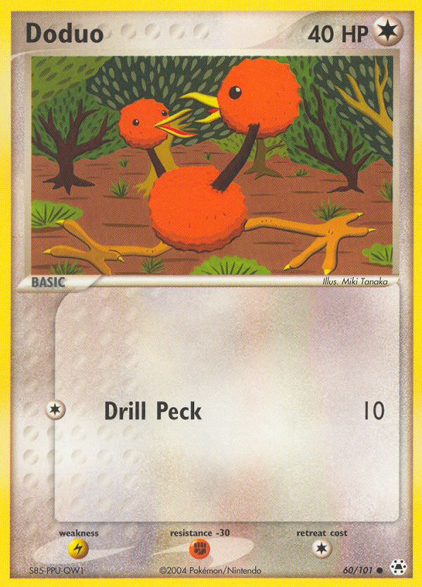 DODUO 60/101 COMMON HIDDEN LEGENDS POKEMON LIGHTLY PLAYED