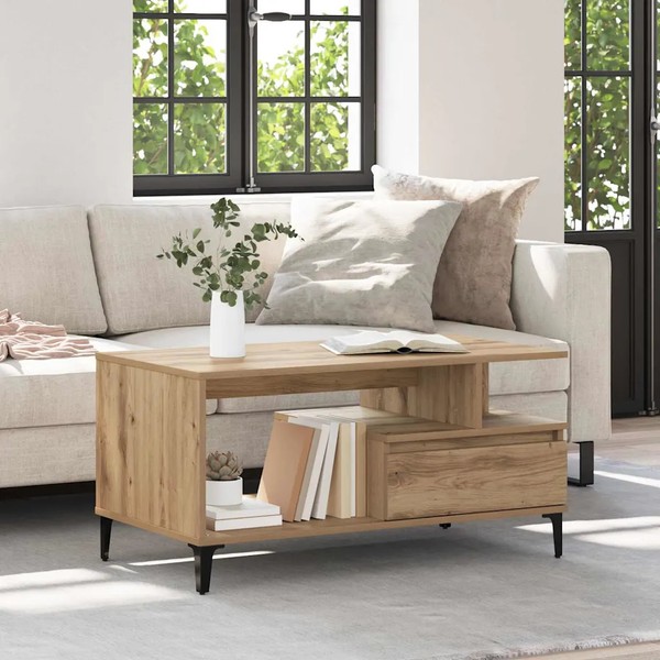 Couchtisch Artisan-Eiche 90 X 49 X 45 Cm Holzwerkstoff-image