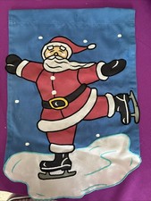 17 "x 12" Santa Skating Outdoor Flagge