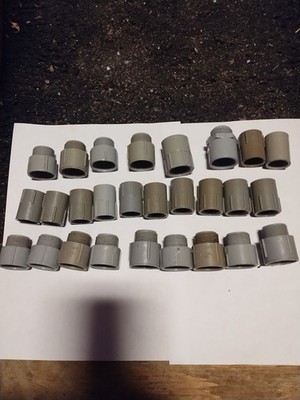 LOT Of 27 Carlon And Cantex 1/2''And 3/4''Male And Female Threaded Conduit...
