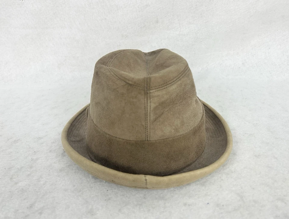 Sombrero Dobbs Fedora Cuero Marrón Hombre De Colección Raro Foto 3 de 4