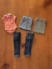 VINTAGE BARBIE PICNIC SET, TEE SHIRTS, CLAM DIGGERS