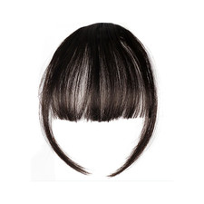 Synthetic Short Straight Clip in Fringe Bangs Black Air Bangs Hair Extension Hai