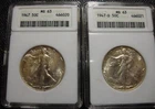 1947/1947D Walking Liberty Half Dollars -  ANACS Soapbox MS-63 - Consecutive NRs