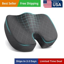 Seat Cushion - Memory Foam Cushion for Office Chair, Car Seat, Airplane, Blea...