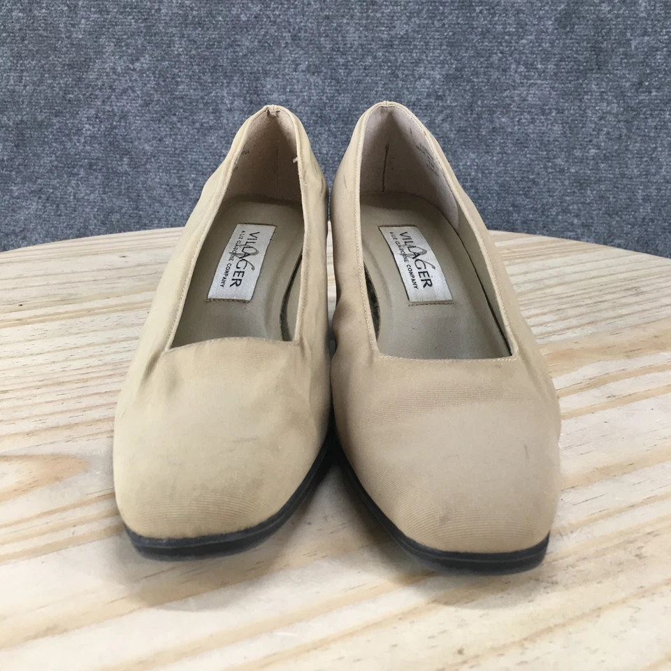 Zapatos de salón Villager A Liz Claiborne Company para mujer 7 M Stephanie beige tacones Foto 4 de 4