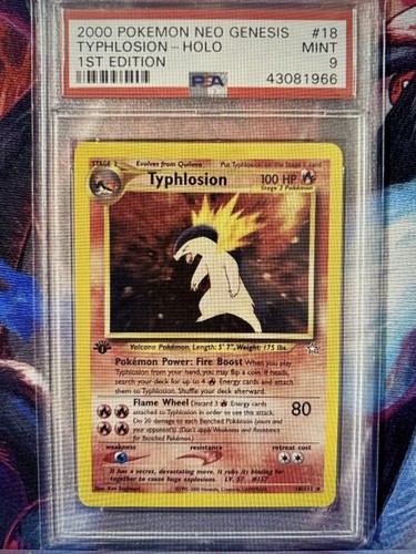 Typhlosion (1st Edition) graded PSA 9 for sale on eBay