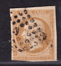 TIMBRE 1853 FRANCE EMPIRE N° 13A-OBL. TB-VSCAN R/V