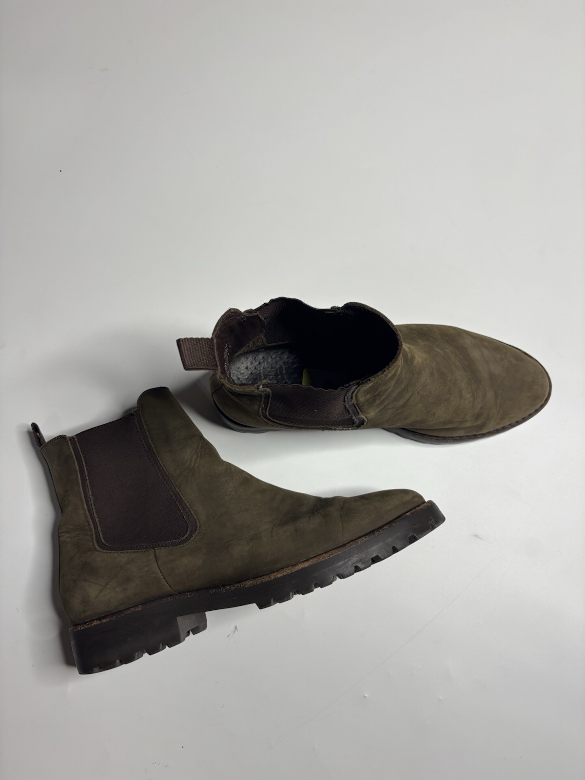 Thursday Everyday Rugged Chelsea Boot in Green Leather Men's Size 10.5 US