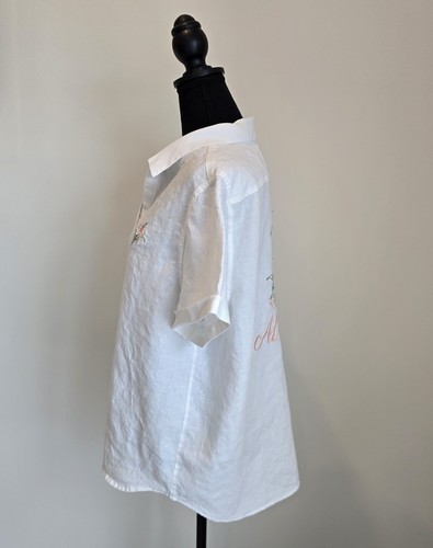 Tommy Bahama Coastalina Women's 100% Linen Camp Shirt Pineapple Paradise Sz L/G - Picture 5 of 13
