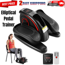 Under Desk Elliptical Machine Electric Pedal Bike Exerciser Trainer LCD Monitor-