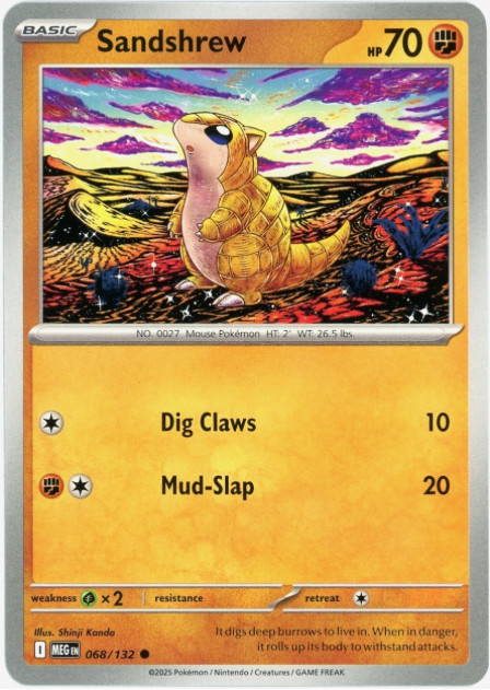 Pokemon - Sandshrew - 068/132 - Mega Evolution - NM/M