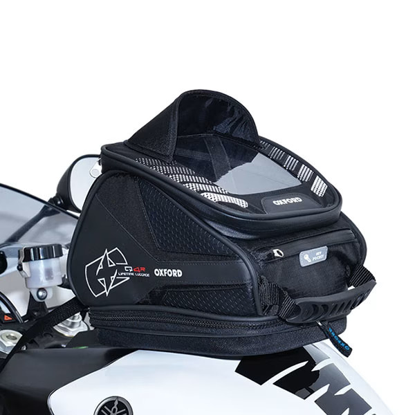 Oxford Luggage Q4R Quick Release 4 Litre Motorcycle Motorbike Tank Bag Black