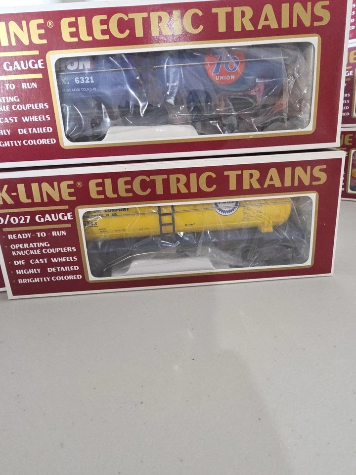 K-LINE 6343 PURE OIL TANK CAR 0/027 Texaco Union Mobile Lot Of 4 - Image 3 of 4
