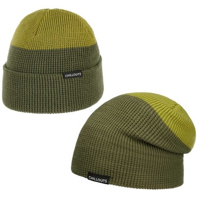 CHILLOUTS Malou Twotone Beanie Strickmütze Umschlagmütze Wintermütze