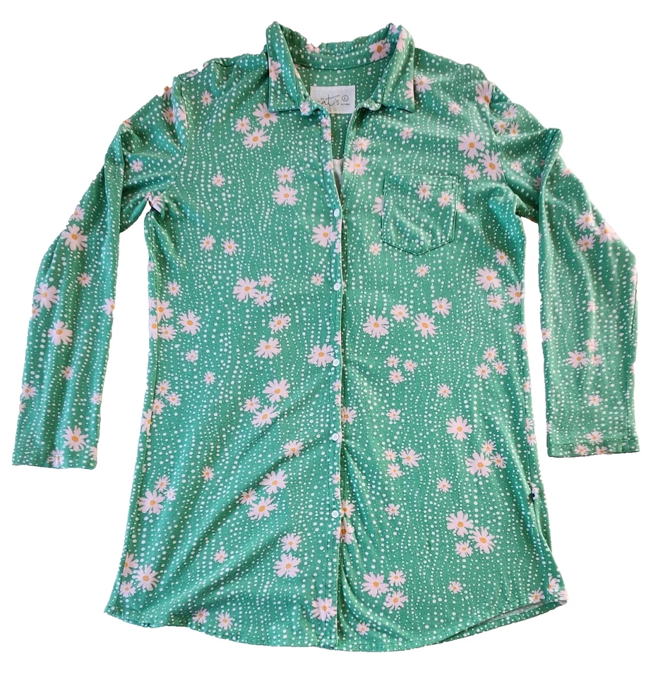 Pijama del Gato Camisón Túnica Pima Mezcla Algodón Hecho en Perú Para Mujer Grande Foto 3 de 4