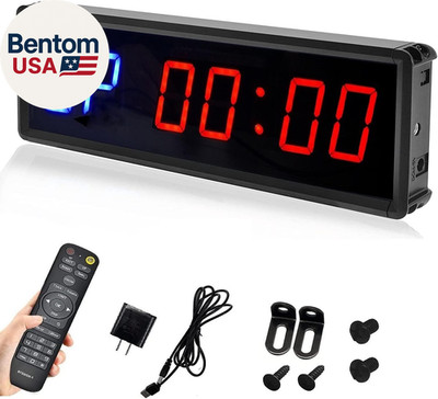 LED Interval Timer Count Down/Up Clock Stopwatch with Remote for Home Gym Fitnes