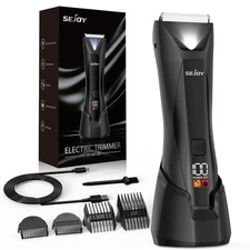 SEJOY Mens ManScape Body Hair Trimmer Electric Razor for Pubic Hair Body Groomer
