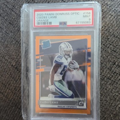Panini Donruss Optic CeeDee Lamb Rated Rookies Orange /199 #156 PSA 9
