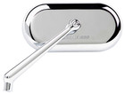 Arlen Ness - 13-171 - Forged Oval Short Stem Billet Mirror, Left - Chrome