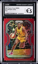 2021 PANINI PRIZM WNBA RED PRIZM #51 BETNIJAH LANEY #/299 CGC 9.5