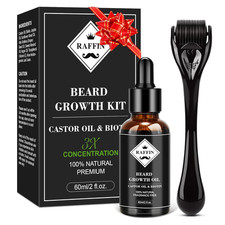Beard Growth Kit, Upgraded Beard Growth Oil 2Oz W/3 X Thickening Biotin  Cast