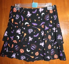 CELEBRATE Girls' XXL 18 KNIT SKIRT black; Halloween; Tiered perfect