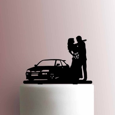 Ford Escort Cosworth RS Rallye Auto Hochzeit - Acryl Tortenaufleger
