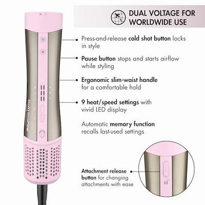 PINK - BABYLISSPRO NANO TITANIUM LIMITED EDITION STYLESWITCH IONIC MULTI-STYLER