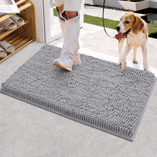 Washable Door Mat Super Absorbent Dirt Trapper Quick Dry Chenille Floor Mats UK