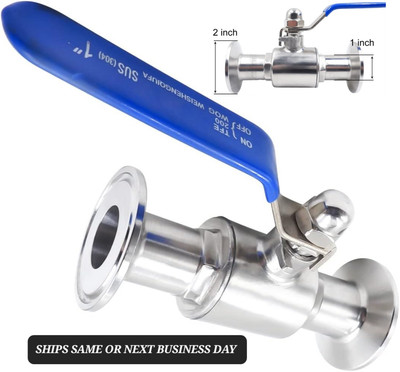 1'' Stainless Tri Clamp Clover Ball Valve For Brewing Steam Hydraulic Oil 1 inch
