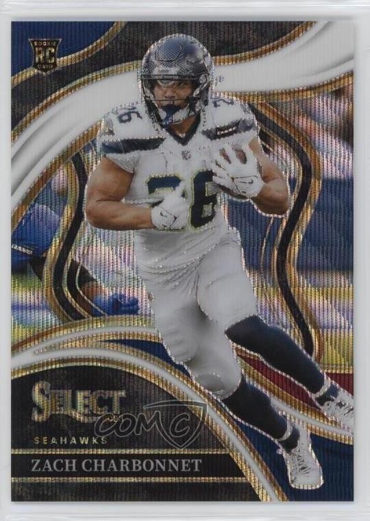 2023 Select Club Level Tri-Color Prizm /149 Zach Charbonnet #202 Rookie RC 1d4s