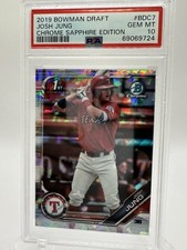 2019 Bowman Draft 1st Josh Jung Chrome Sapphire Edition #BDC-7 PSA 10 GEM MINT 