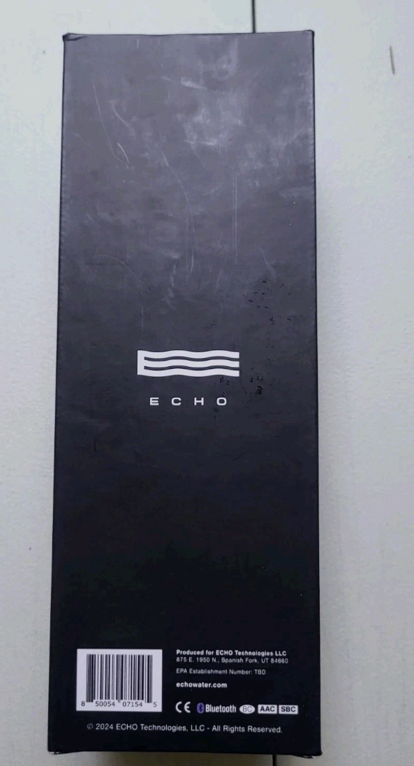 Echo Flask Hydrogen Water Bottle - 8.0 PPM w/Charger used open box, 14-72 uses