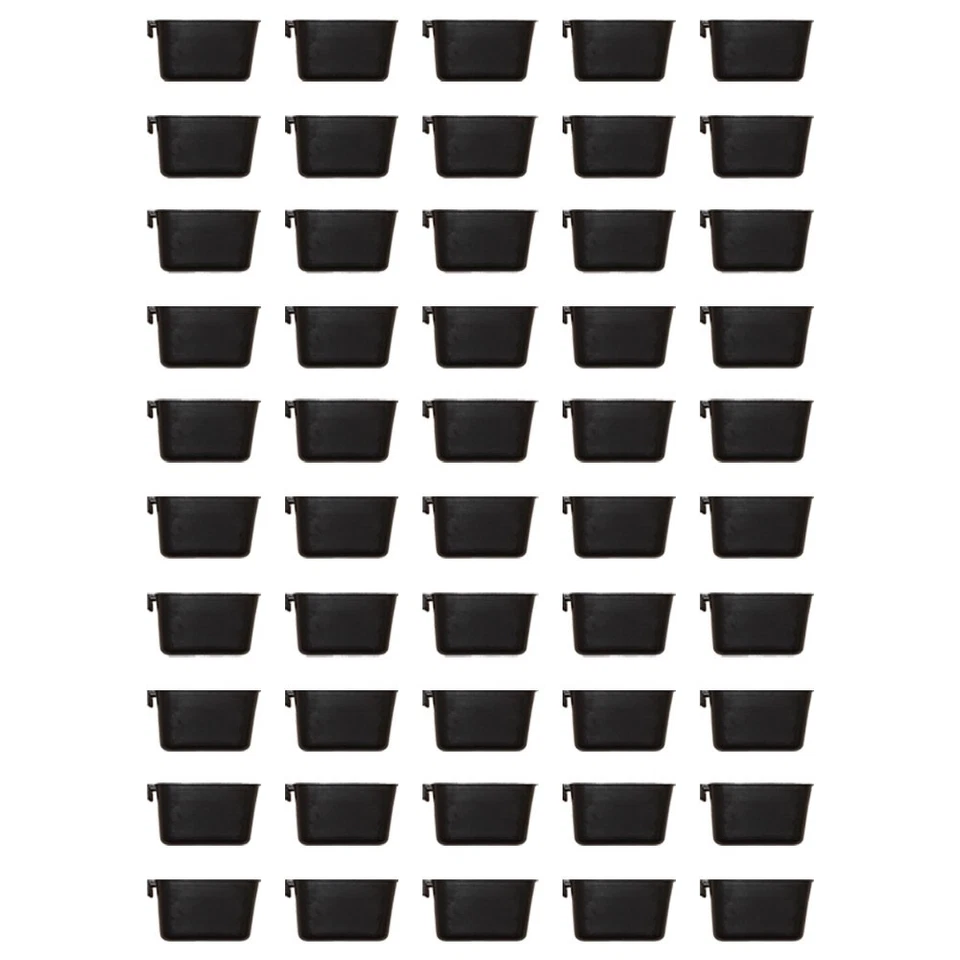 Cage Cups 50-pk Black 1 Pint/16 fl oz Hanging Feed & Water Cups Chicken Poultry - Image 4 of 4