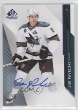 2014-15 SP Game Used Blue Auto Joe Pavelski #93 Auto 0f5t