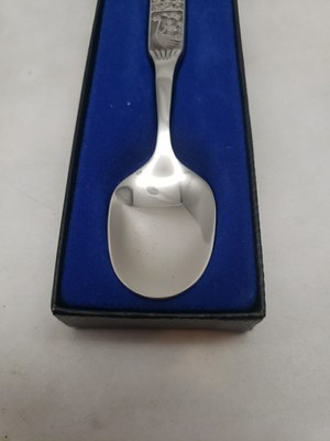 Vintage Konge Tinn Norwegian Pewter Spoon w/ Box - 11593 Teskje 1