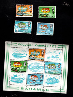 Bahamas sc#303 6 #306a Souvenir Sheet (1970) Complete MNH