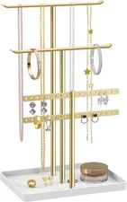 pickpiff Jewelry Stand Holder Organizer: 14.5" Sturdy Hanger for 80 Pcs Jewelry,