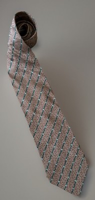 Georgio Armani Cravatte Tie Brown Geometric AOP Pattern 100% Silk Italy VTG JBHS