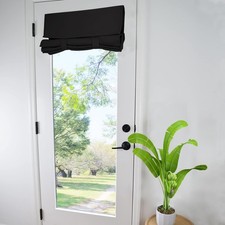 Door Curtains for French Door Window - Privacy Blackout Panel Easy Install 25x70