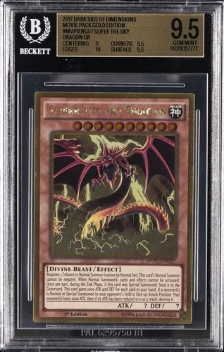 2017 YU-GI-OH! THE DARK SIDE OF DIMENSIONS SLIFER, THE SKY DRAGON BGS 9.5