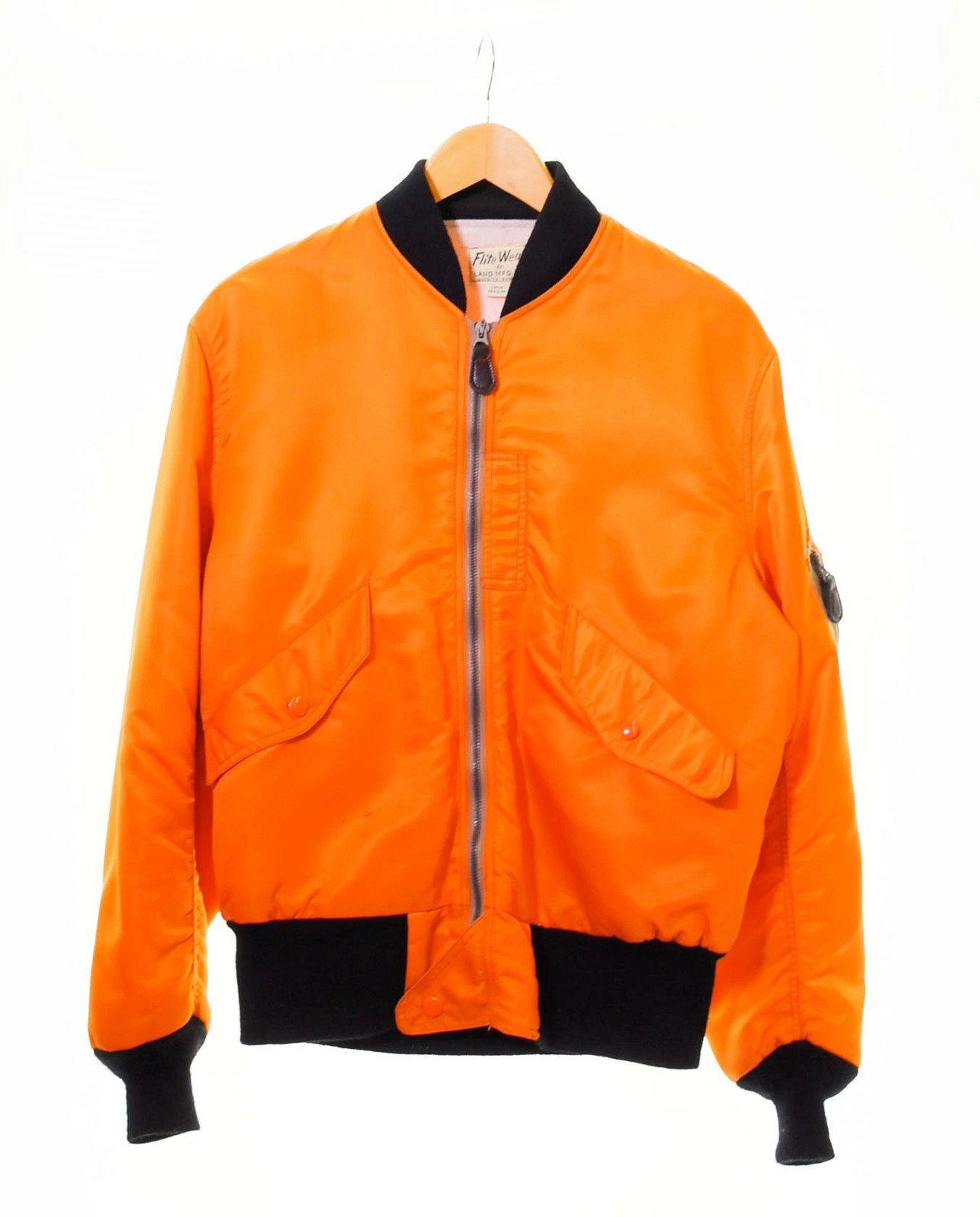 Buzz Rickson's L2B Flight Jacket Orange Nylon Siz… - image 1