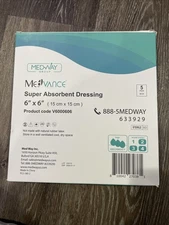 Box of 5 MedVance Foam Bordered Adhesive Wound Dressing  6"x6"