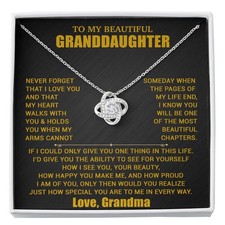 To My Granddaughter Necklace, Granddaughter Gift from Grandma, Christmas Gift