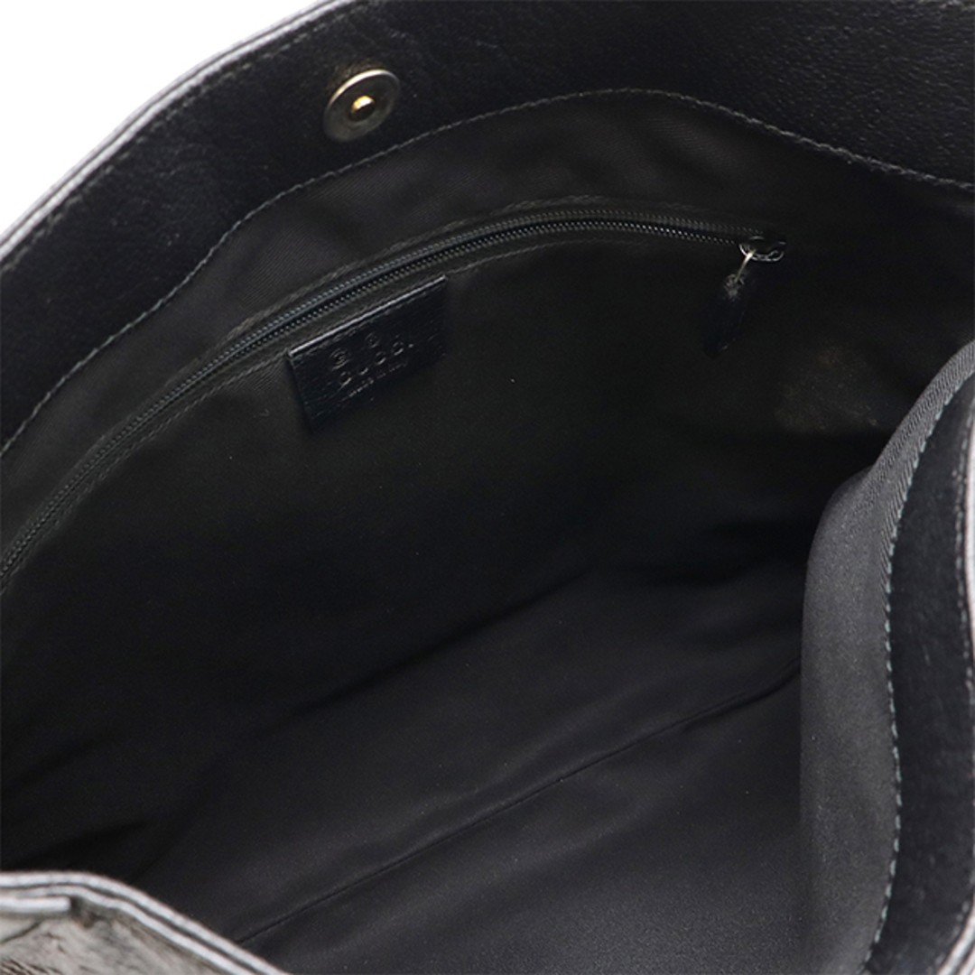 GUCCI Guccisima Leather Shoulder Bag Black AB Used 35cm x 29cm thumbnail 5