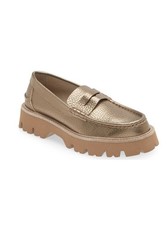 Pedro Garcia Sebas Lug Metallic Penny Loafers Sz IT40/US10
